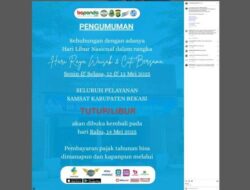 Layanan Samsat di Kota/Kabupaten Bekasi-Karawang,Senin Besok 12 Mei 2025 Tutup,Hari Raya Waisak