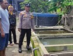 Aiptu Sutaji Kunjungi Kolam Lele Warga, Dorong Ketahanan Pangan di Polresta Sidoarjo